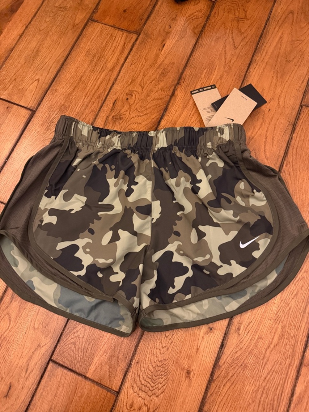 Nike Women’s Camo Athletic Shorts - Olive & Dark Green